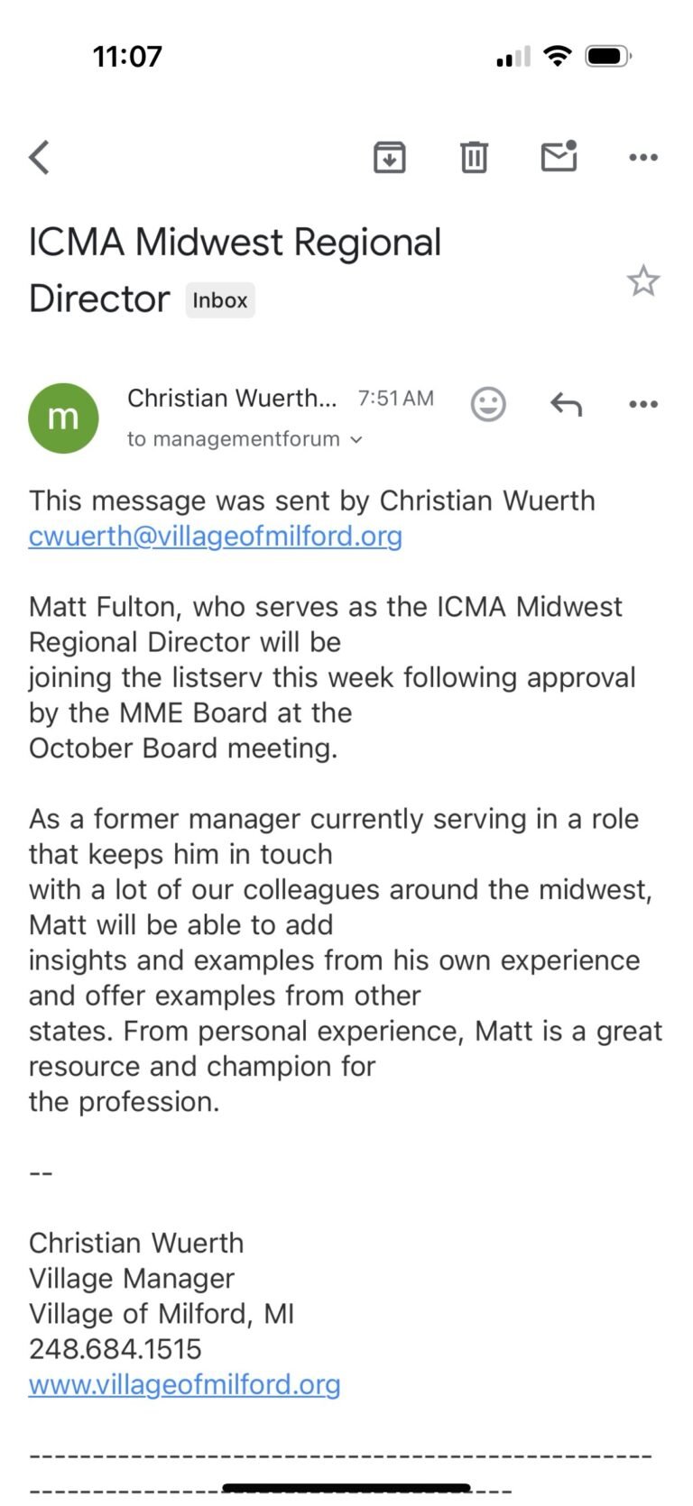 Michigan Manager Protests State Listserv Changes & ICMA Meddling