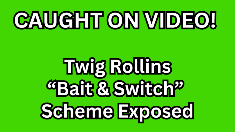 BUSTED & CAUGHT ON VIDEO! Summerfield Town Manager Twig Rollins’ “Bait & Switch” Scheme Exposed